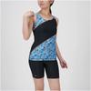 Mizuno Swimsuit for Gym Size Black X Light XL Women's V-Back Fitness, N2JGA342, 93 Blue,