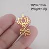Dawapara Unalome Pendant OM Lotus Flower Charm for Jewelry Making Stainless Steel Spiritual Yoga Symbol Buddhism Accessories