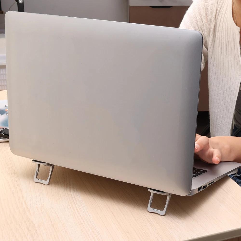 2Pcs/Set Adjustable Folding Laptop Stand Mini Legs Ultra-thin Portable Support for Macbook Notebook Cooling Holder Feet Invisible Bracket