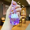 Oil-Filled Lucky Cat Quicksand Keychain Pendant - Cute Small Gift