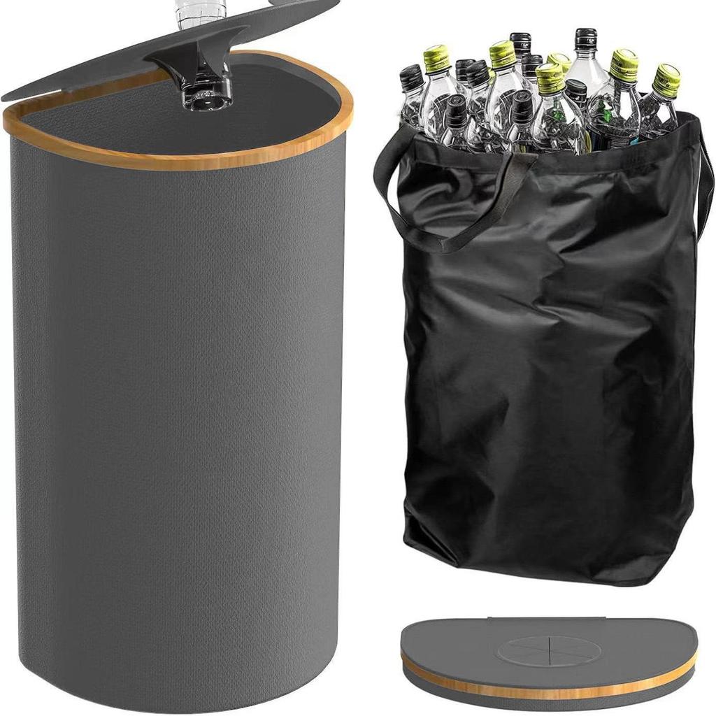 Large Capacity Waterproof Foldable Laundry Hamper with Tidy Basket Frame for Dirty Clothes and Kitchen Storage