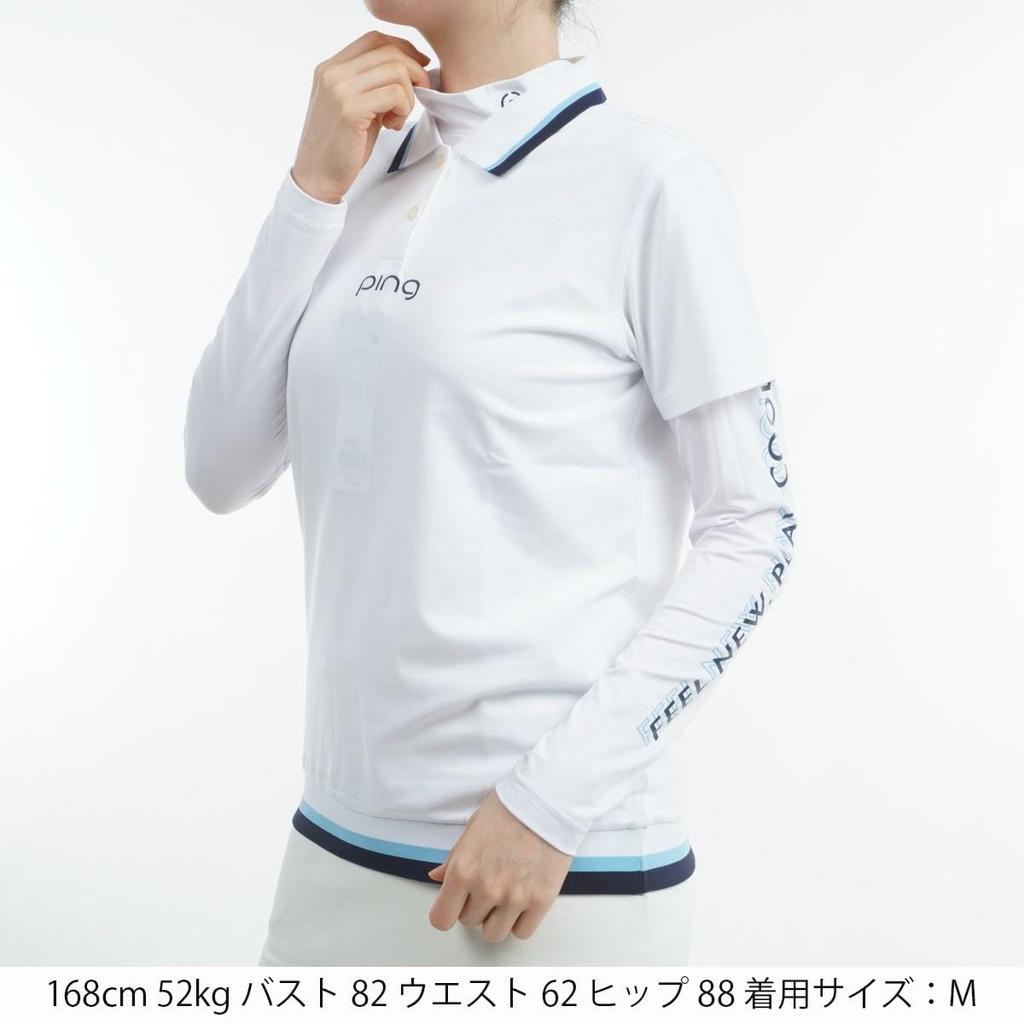 Layered Twin Set Neck Shirt and Polo Shirt Golf LL [Pin Apparel] Women's (High Set) / / 622-4260800 030_White