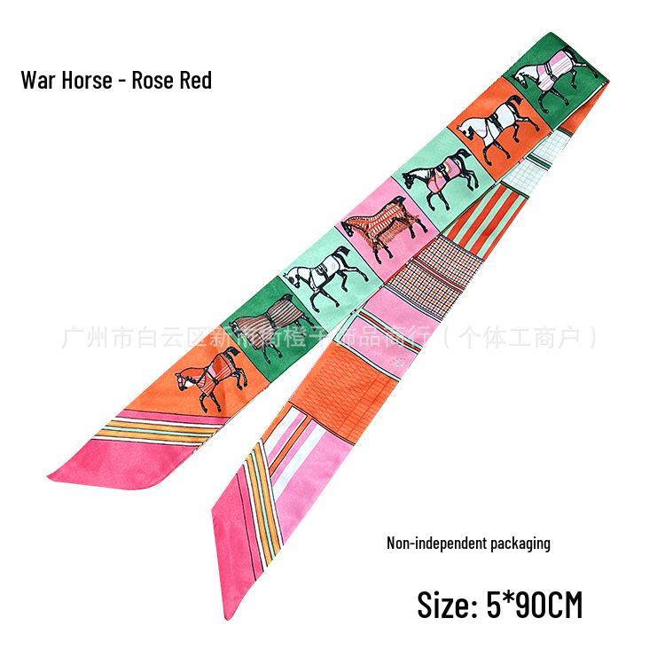 Silk Scarf Accessory: Long Ribbon for Bag, Headband, or Hair Tie