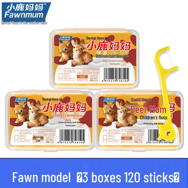 Little Deer Mom Kids Dental Floss Picks