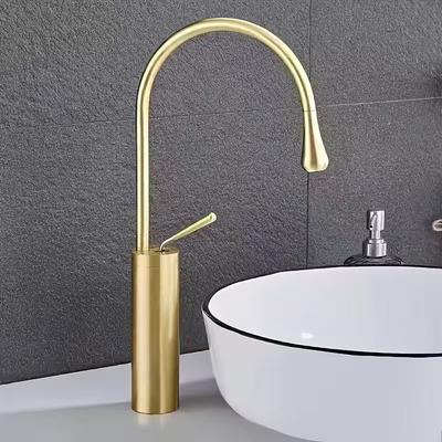 1pc European Style Water Droplet Faucet - Modern Copper Alloy Single Hole Bathroom Sink Faucet with Hot/Cold Adjustment