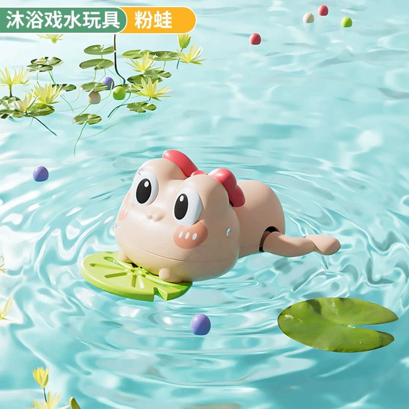 Летние детские игрушки для игр в воде, заводная лягушка, плавающая черепаха, купание, игрушки для ванной, детские игры в воде