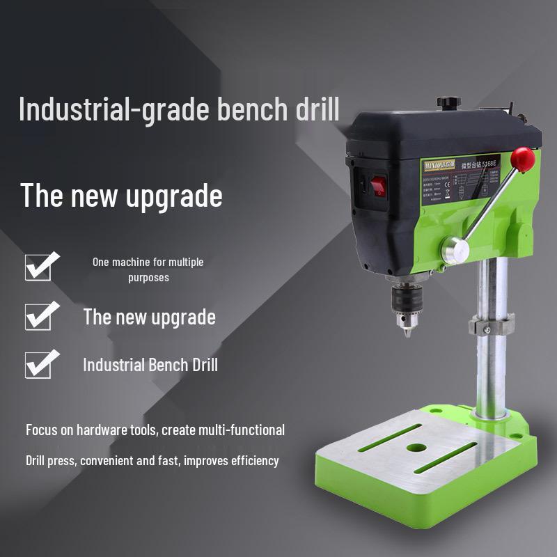 Compact Multi-Functional Precision Bench Drill for Woodworking and Crafts