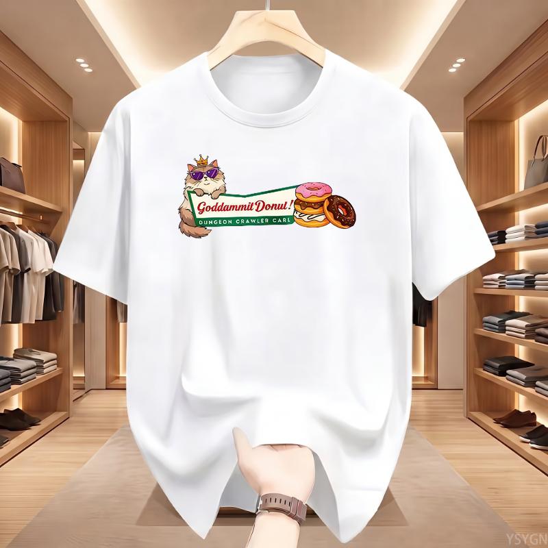 Princess Donut T Shirt Dungeon Crawler Carl T-shirt Cat Lover Graphic T Shirts Funny Cotton Comfortable Clothes