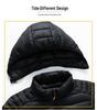 Men's Plus Size Multicolor Lightweight Cotton-Padded Winter Jacket with Detachable Hood