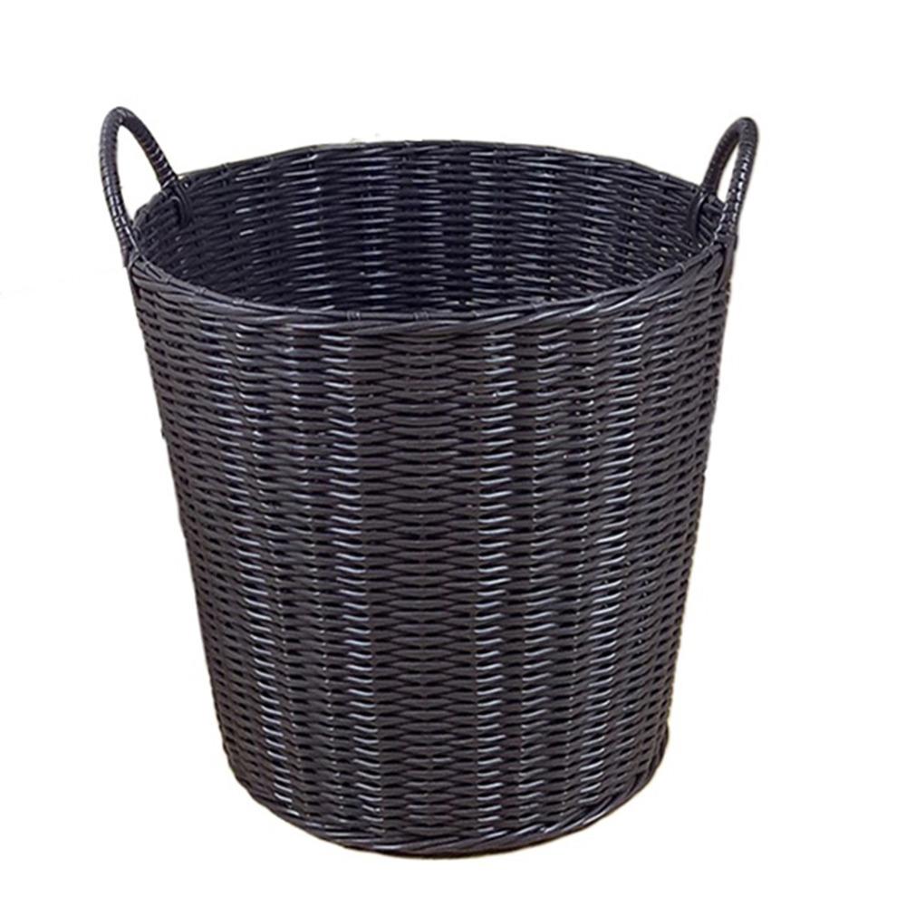Rattan-Style Laundry Basket Foldable Dirty Clothes Basket Portable Wicker Baskets