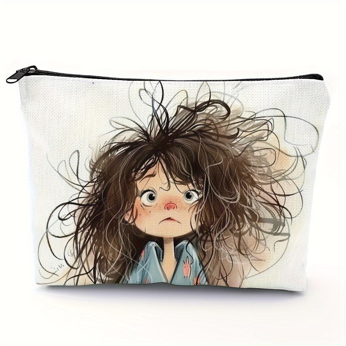 

1PC Large Capacity Polyester Makeup Bag, Portable Hand Washable Cosmetic Pouch with Zip Closure, Ideal Gift for Casual Style Toiletry Organizer Style 1