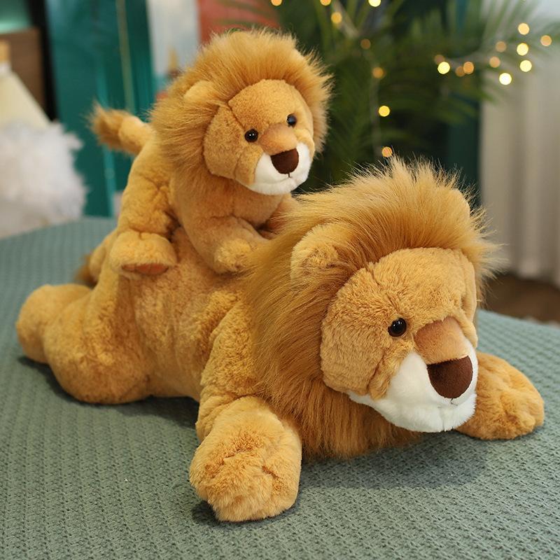 Favorite Toy Men's Plush Lion Toy Lifelike Wild Animal Lion Plush Toy Stuffed Animal Lion Soft Doll Kids Toys Children Birthday Gift