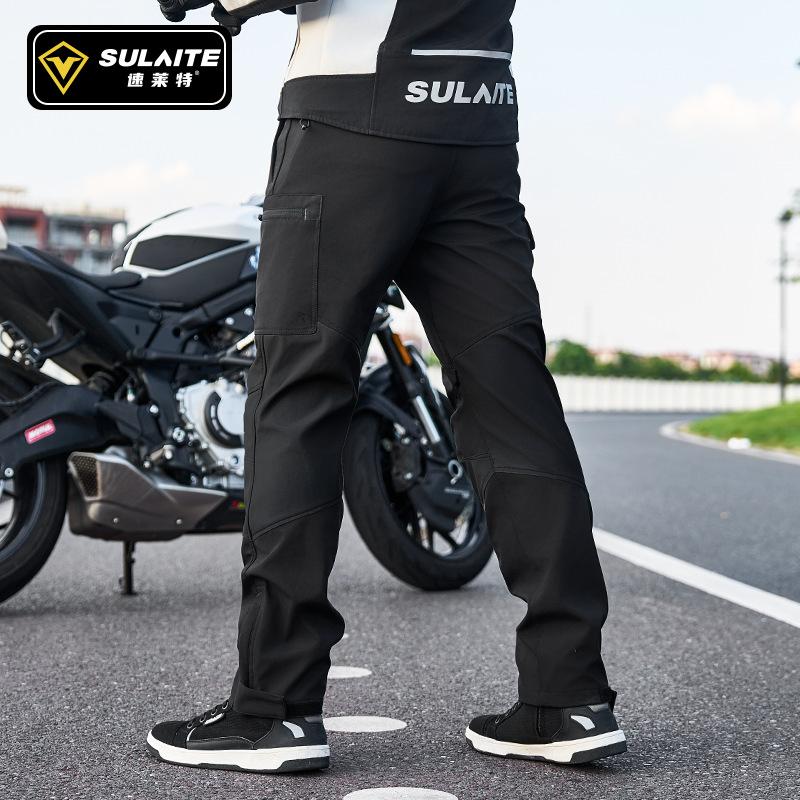 Men's Motorbike Pants Keep Warm Waterproof Windproof Cycling Pants Built-in Kneepad Gear Protect Knee Safety Drop-resistant