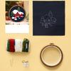 Light-up Christmas Embroidery Kit Snowman Christmas Tree Hand Embroidery Starter Kit with String Lights Hoop Threads Needles Fabric DIY Embroidery