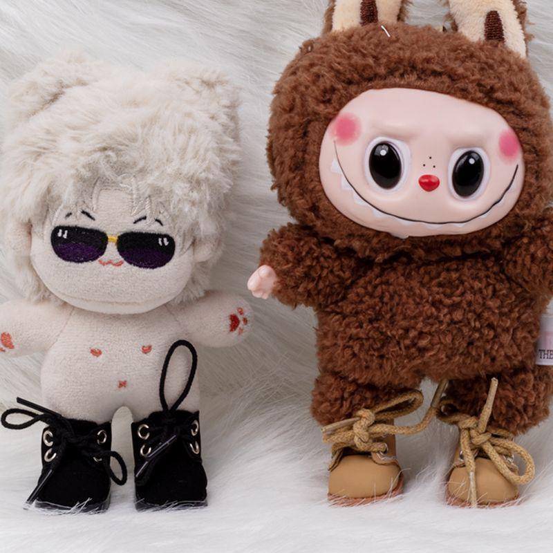 10cm Baumwollpuppenstiefel für 17cm Stoffpuppen - Macaron Trageschuhe, Spielzeugzubehör