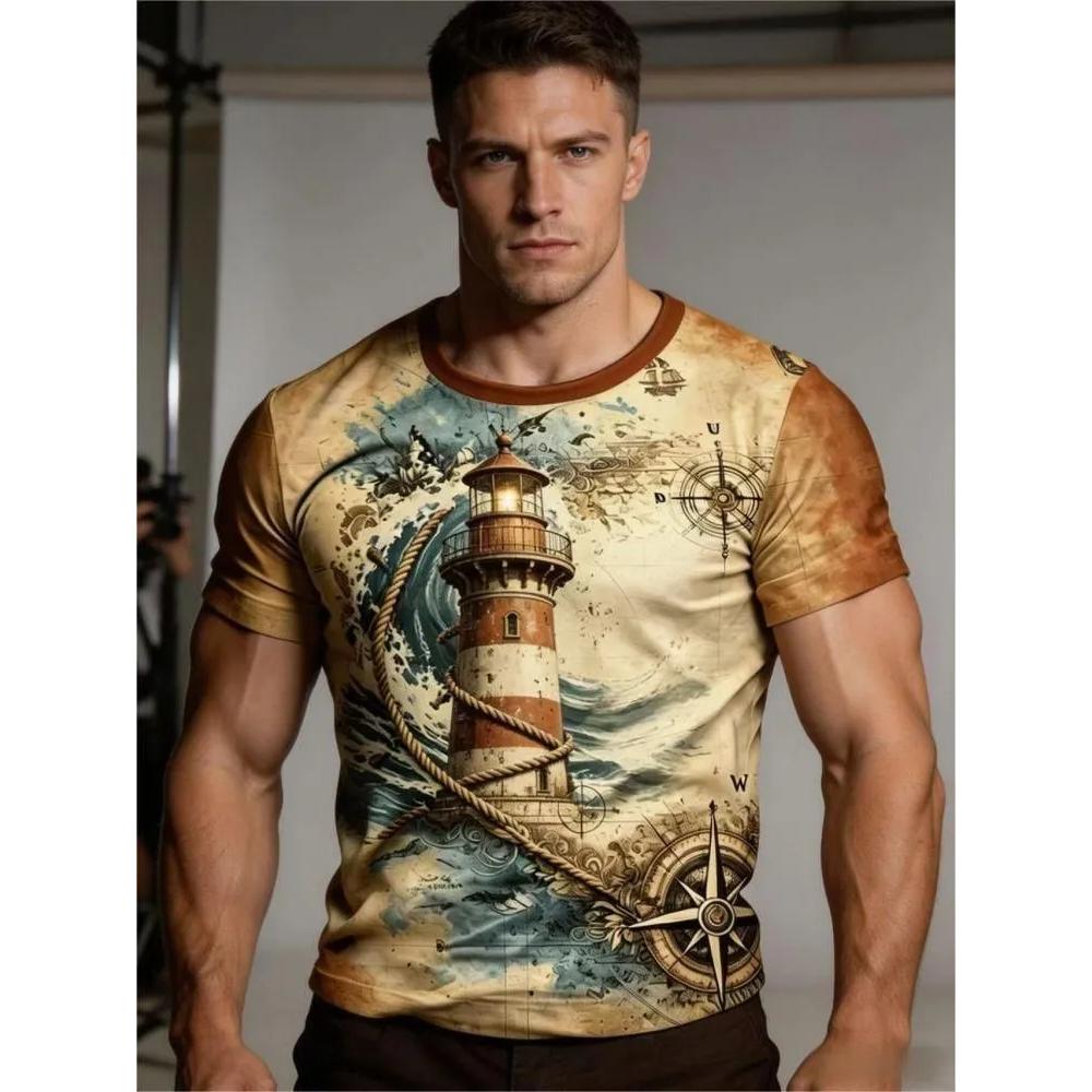 Casual Versatile Fashion Men's Top Short Sleeve Comfortable Daily T-Shirts Men’s