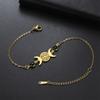 Bracelet Vintage Déesse Triple Lune Acier Inoxydable Symbole de la Roue d'Hécate Bracelet pour Femmes Amulette de Sorcière Bijou Cadeau