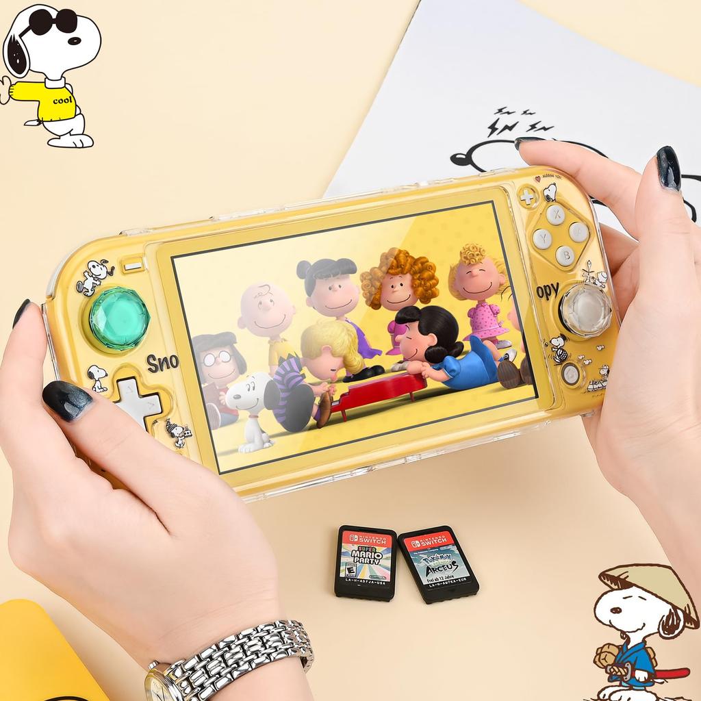 DLseego Switch Lite Przezroczysty Oddzielny Materiał PC Przezroczysty Switch Ultra Łatwy do Pełny Uroczy Futerał, Pokrowiec, Pokrywa, Lekki, Odporny na Wstrząsy, Usuń,