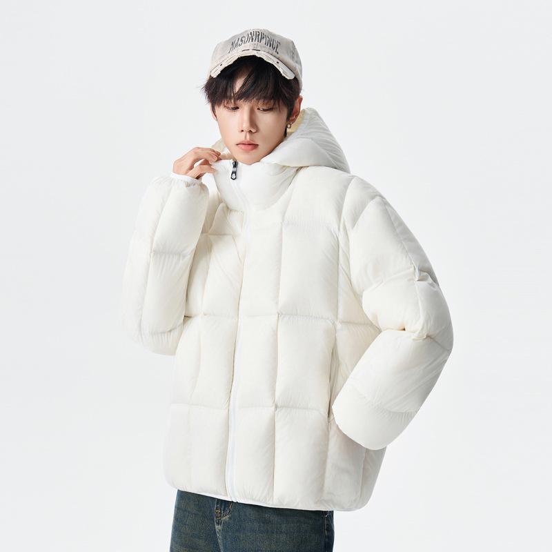 Men's and Women's Winter Contrast Color Thick Down Jacket - Fashionable, Warm, and Casual Style