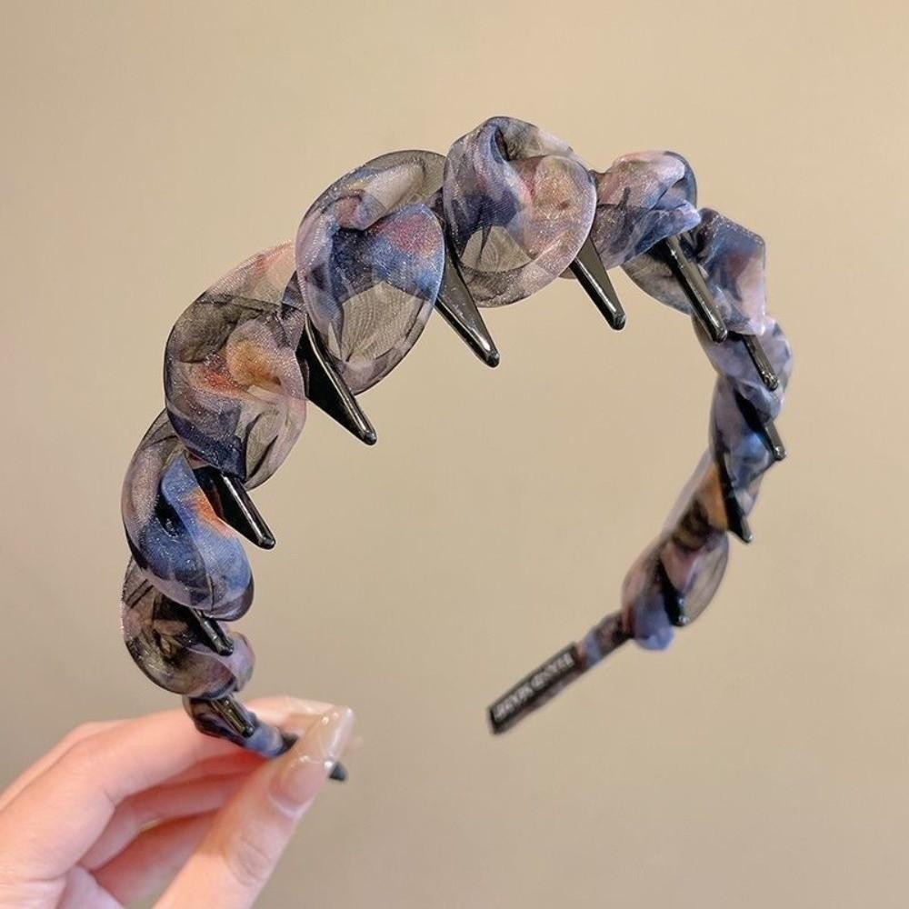 U Shape Hairband Pleated Hair Comb Fashion Hair Hoops  Hair  Accessories