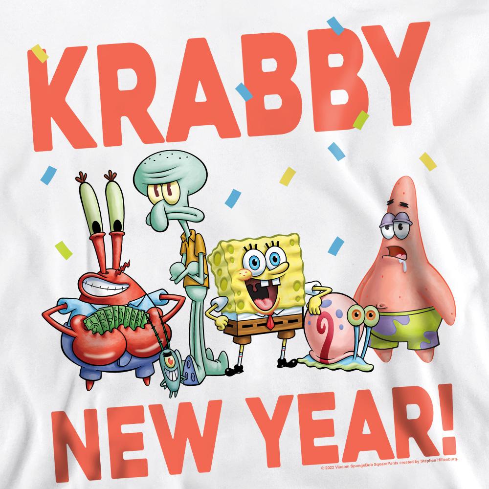 SpongeBob SquarePants Unisex Adult Krabby New Year Sweatshirt