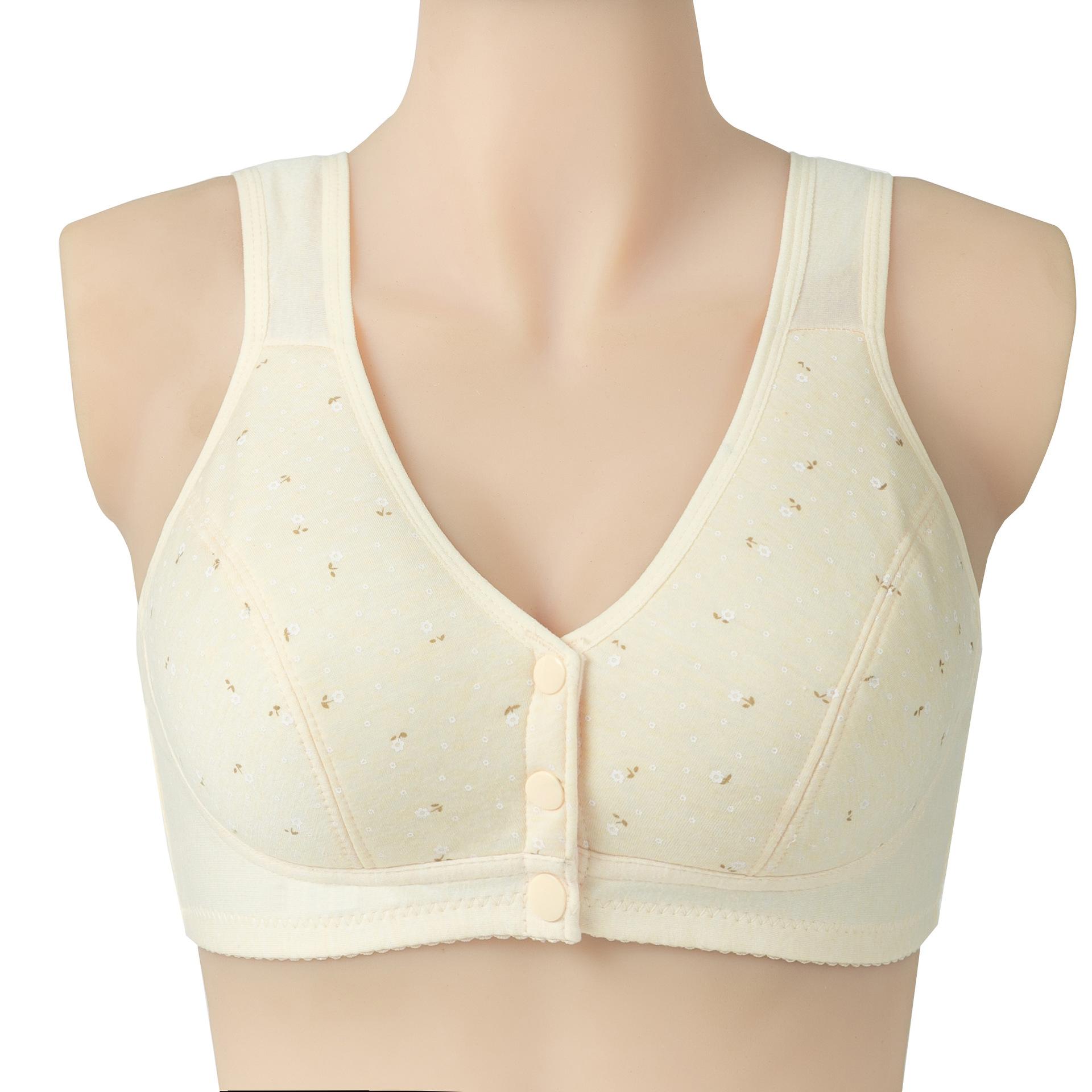 

Нижнее белье из хлопка с пряжкой спереди, повседневное женское, жилетное, на косточках, большого размера, дышащее, тонкое, комфортное 46/105 бежевый