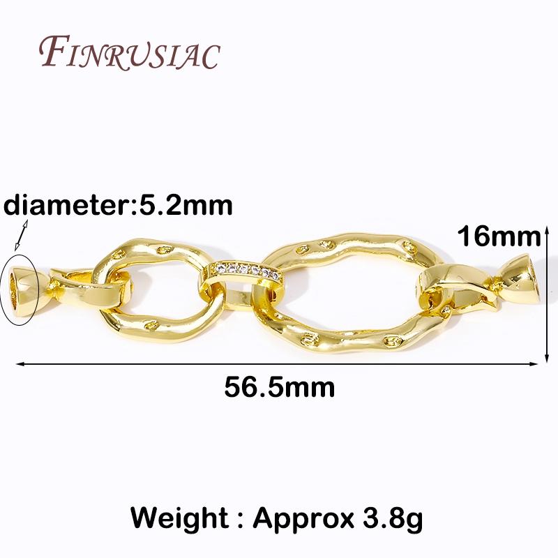 

18K Gold Plated Brass Zircon Connector Clasps For Jewellery Making DIY Bracelet/Necklace Accessories Trendy Jewelry Clasp 1 Piece