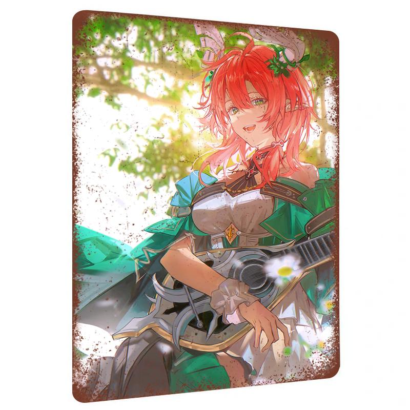 

Anime Girl with Red Hair Green Outfit Iron Painting Home Decor Living Room Wall Art Gift 7.9x11.8In(20x30cm)