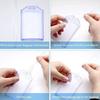 Heavy Duty Id Card Badge Holder, Hard Plastic Vertical Silicone Soft Clear Pvc Card Holder Name Tag Holder 57X102Mm