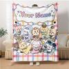 1pc Chiikawa Blanket with Custom Name, Gift, for Men and Women, Soft Blanket, Good for Sofa Bed Couch Travel, Lightweight Flannel Blanket