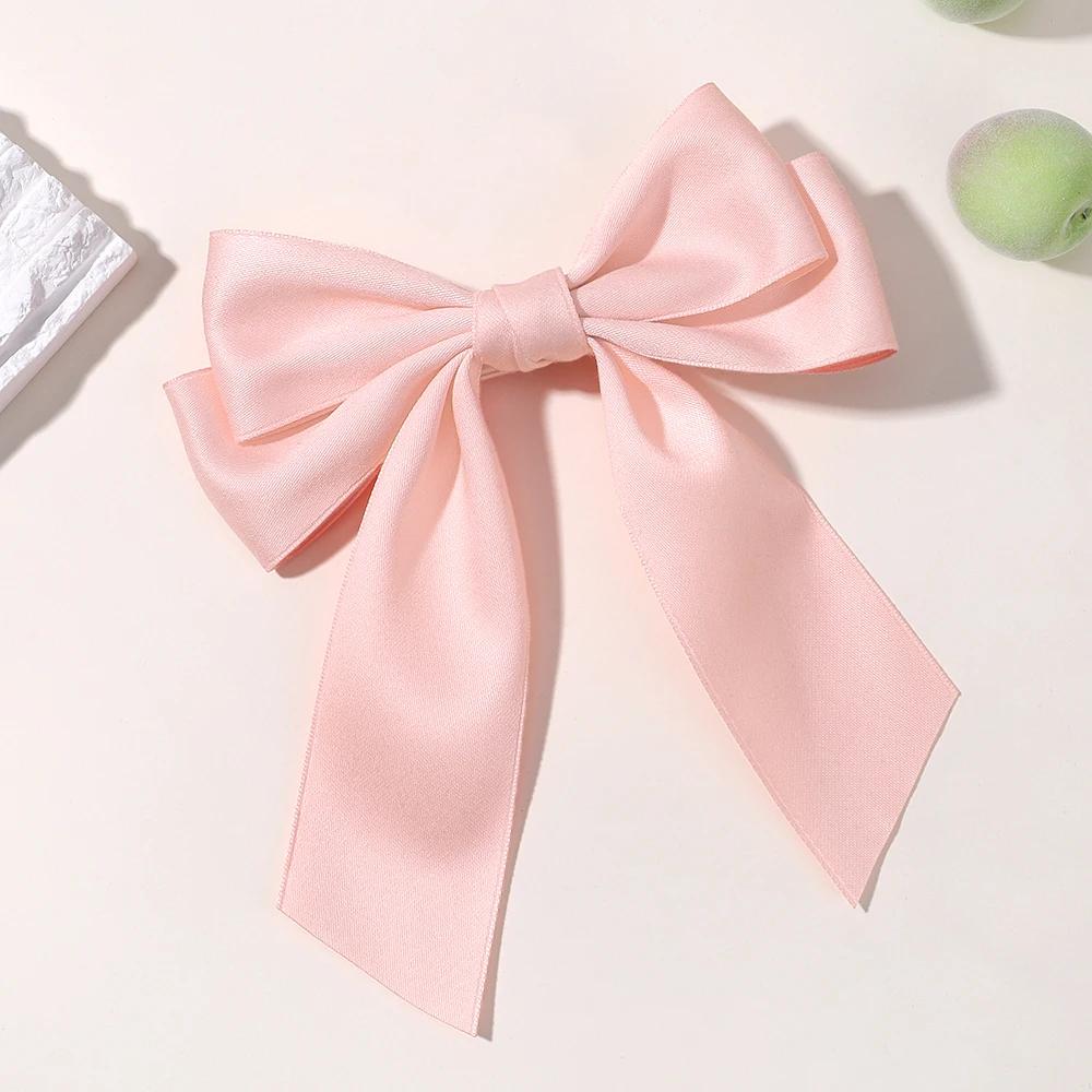 1 Stück/Los Damen Schleifen Haarspange Einfarbig Cheer Schleife Haarspangen für Mädchen Ins Akademischer Stil Haarklammern für Haare Kopfschmuck