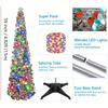 5ft Pop-up Christmas Light Tree, Easy To Assemble Coastal Shining Colorful Christmas Pencil Tree,