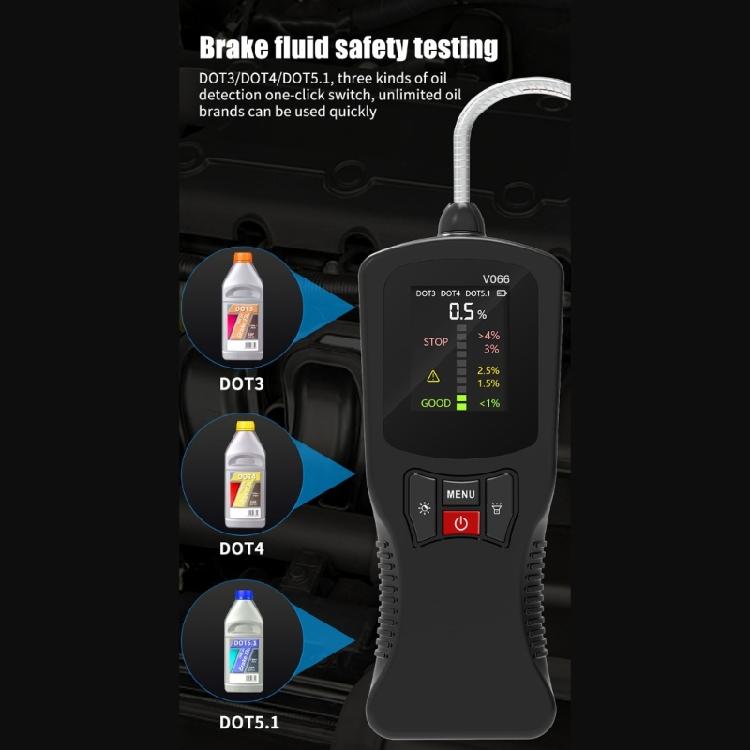 Brake Fluid Tester DOT3 DOT4 DOT5.1 Indicator Hydraulic Liquid MoistureAnalyzer