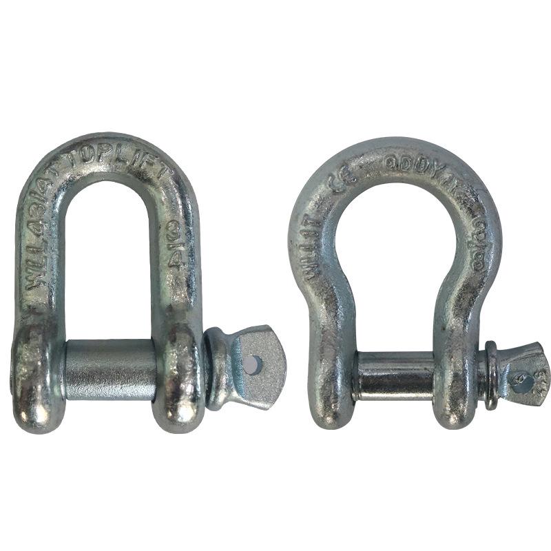 Chenghua Heavy Duty Galvanized D-Type Lifting Shackle Bow Bolt