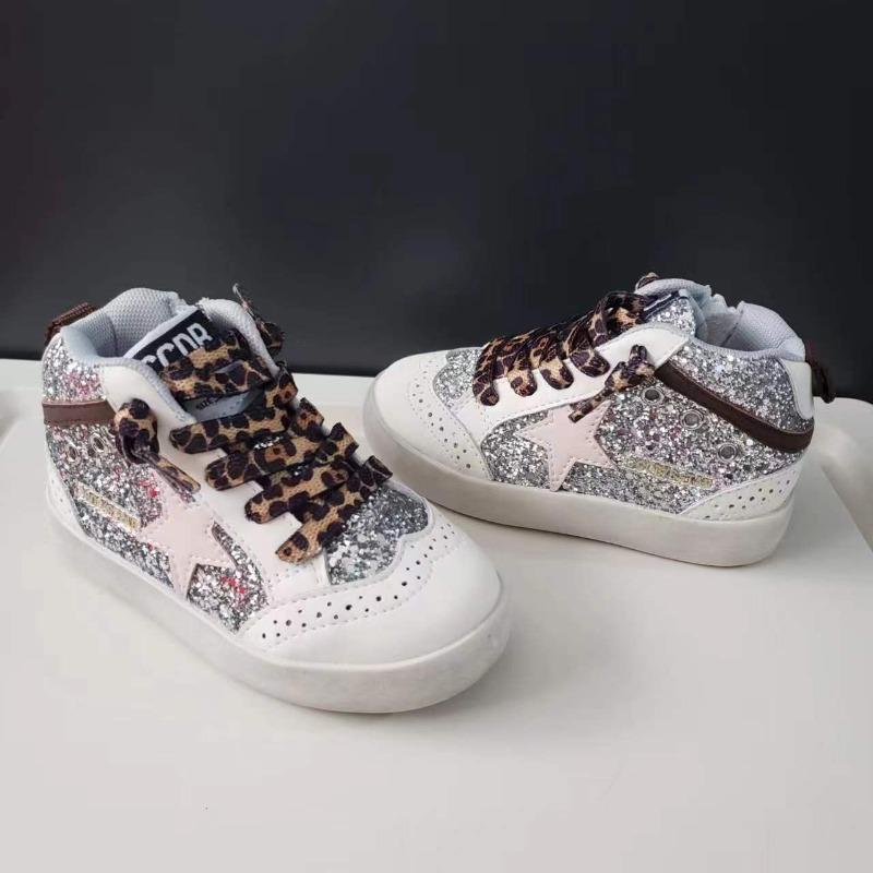 Retro Autumn New Design Sense Children's Star Board Shoes Leather Sequins Children's Casual Shoes