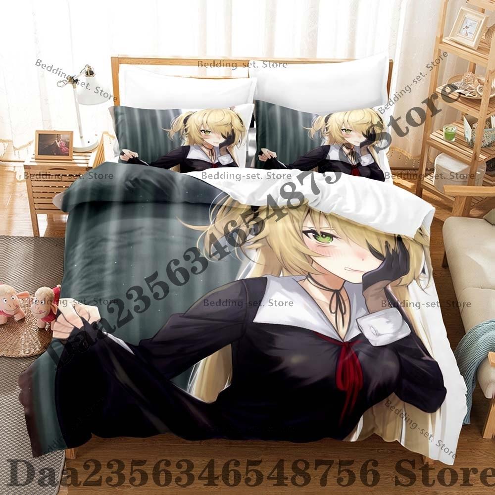 Anime Fischl 3Pcs Bedding Set 3D Print Duvet Cover Pillowcase Soft Bed Linen Single Twin Queen King Size Home Textile