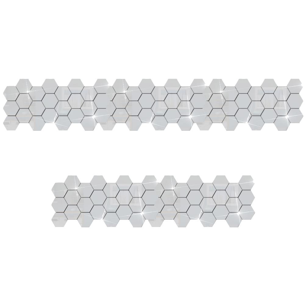24-500 PCS Hexagon 3D Mirror Wall Stickers DIY Acrylic Waterproof Art Decorative Bedroom Bathroom Home Background Decals Decor
