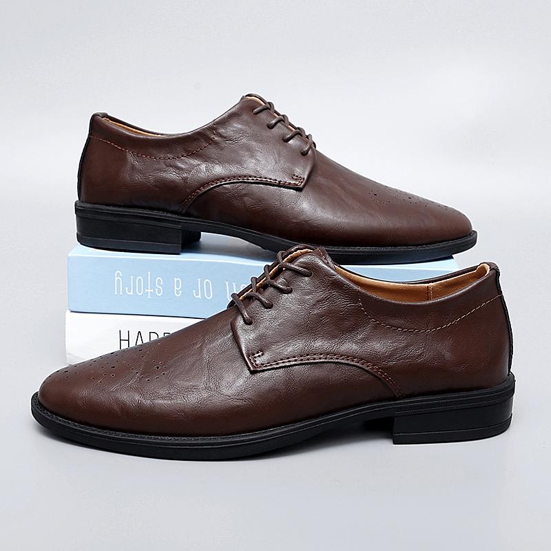 Genuine Leather Casual Shoes Classic Men's Oxford Shoes Leisure Walk Men Formal Dress Footwear New Versatile Male Business Shoes
