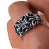 HX6F Poseidon Adjustable Rings Masculine Tridents Designs Alloy Gift For Him