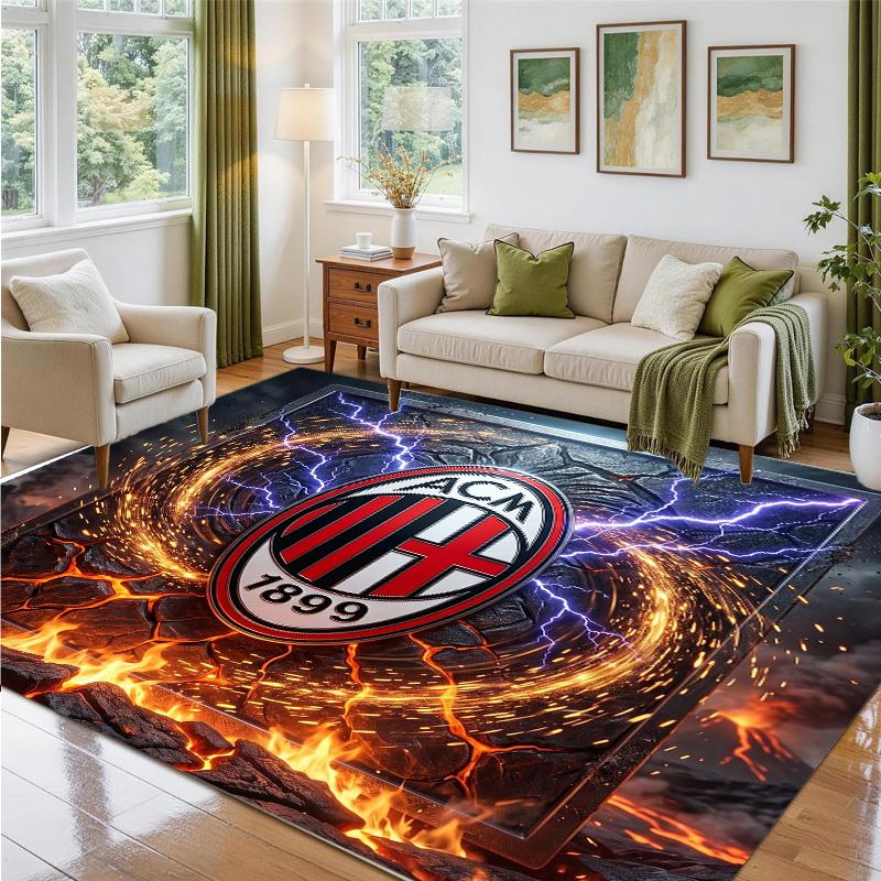 AC Milan Design Crystal Velvet Rug Soft Decorative Mat for Bedroom Entrance