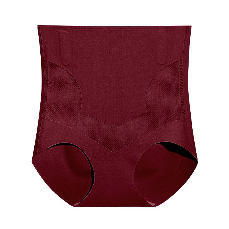 

Women s Spring and Summer Antibacterial No Trace Breathable Shape Postpartum High Waist Abdominal Lift Hip Briefs XXL червоний