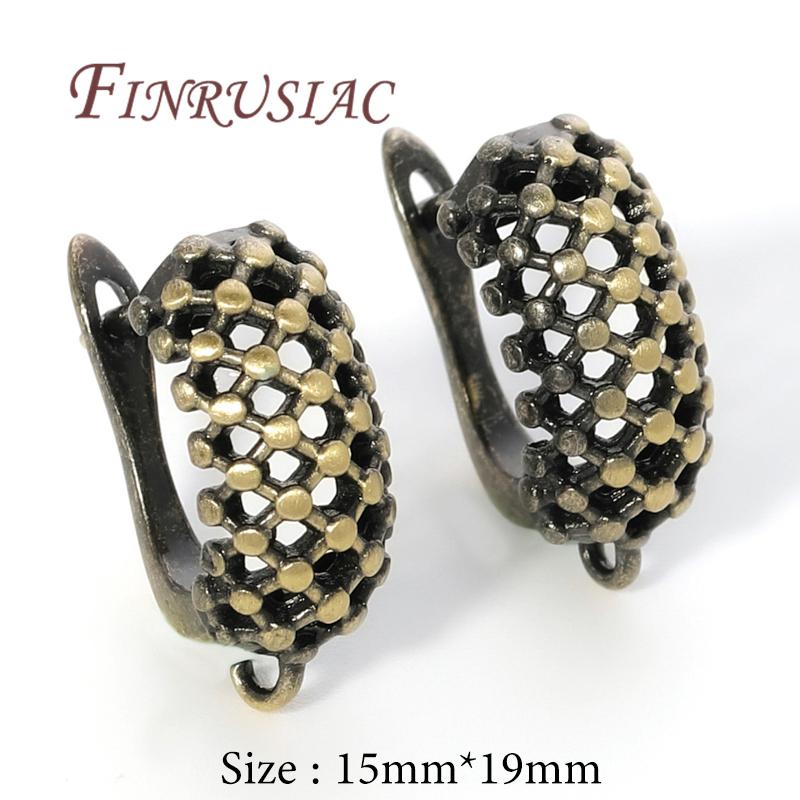 

Earwires Fasteners For Earring New Antique Bronze Earring Hooks Accessories DIY Jewelry Making Supplies Base For Earrings 1 pair антична бронзова кольору
