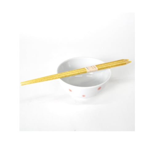 Aoba Chopsticks, Dishwasher Safe, Natural Wood, Colored Pencils, Pretty Yellow, 22.5cm