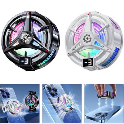 Adjustable 3 Speed Mobile Cooling Fan 2 In1 Magnetic/Back-Clip Semiconductor Cooling Radiator Fast Cooling Phone Silent Heatsink