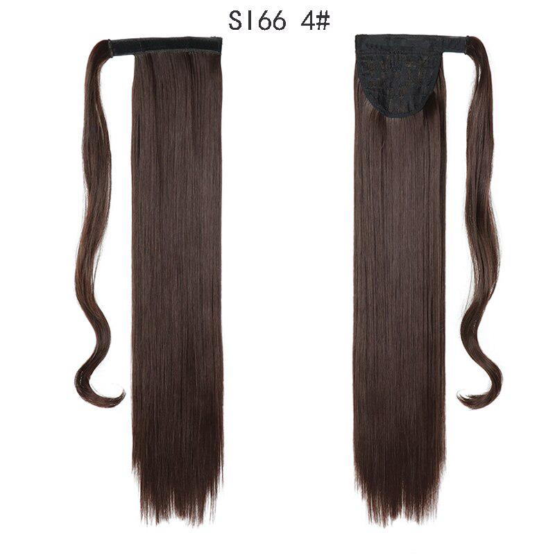 Long Straight Ponytail Synthetic Hair Fiber Heat Resistant Straight Hair With Ponytail Hair Extended Black Brown Headwea