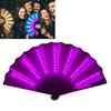 Glow Folding Led Fan Dancing Light Fan Night Show Halloween Christmas Rave Festival Accessories Glow In The Dark Party Supplies