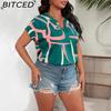 BITCED Short-Sleeve Spring/Summer Fashionable Elegant Women's Shirt