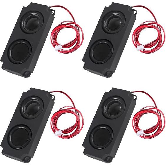 4pcs Speaker 5 Watt 8 Ohm Double Cavity Mini Speaker Full-Range Cavity Advertising Machine Small Speaker 3.3V 5V with JST-PH2.5mm-2 pin Interface for
