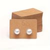 100 Sheets, Kraft Paper, Earring Display Card, Hanging Type, Label Clip, Suitable for Small Businesses, Earring Labels, Jewelry Decoration Cards