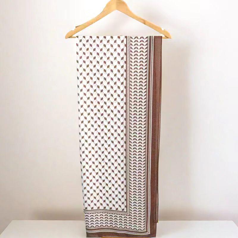 

S Women Scarf Plaid Print Hijab Soft Shawls And Wraps Female Foulard Designer Pashmina Bandana Muslim Headscarf